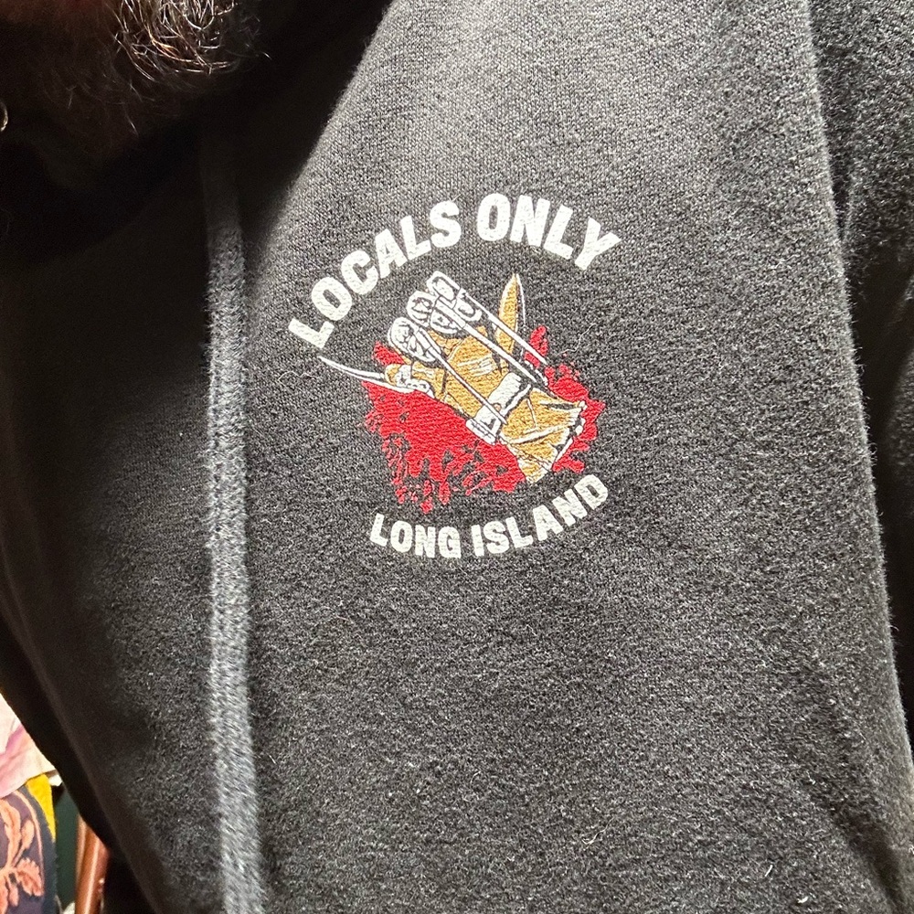 Locals only longisland hoodie Freddie kruger Black Hoodie - Picture 6 of 8